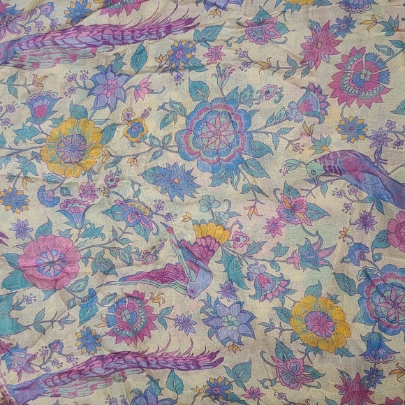 New spell designs lovebird vintage travel scarf love bird chamomile one size os - Picture 11 of 16